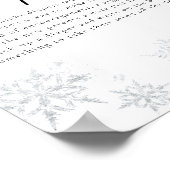 雪片の深夜おむつサイン ポスター (角)