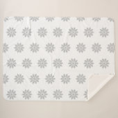 雪片の白いシェルパ毛布 シェルパブランケット (正面(横))