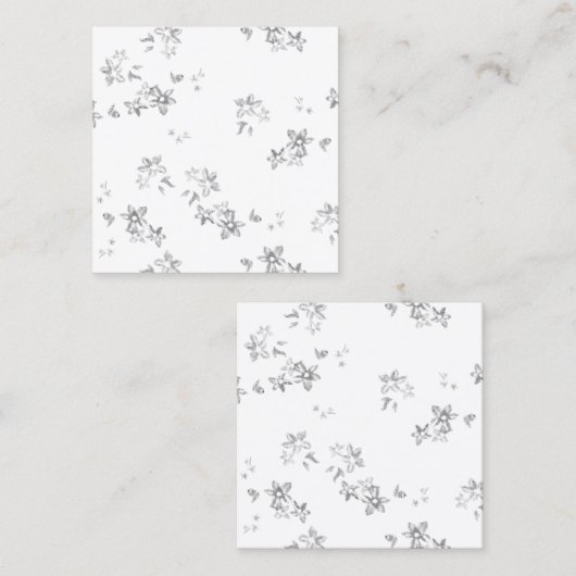 雪片の白黒の写真 コーリングカード (正面/裏面)
