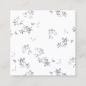 雪片の白黒の写真 コーリングカード (正面)