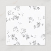 雪片の白黒の写真 コーリングカード (裏面)