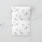 雪片の白黒の写真 サンキューカード (内部)