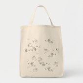 雪片の白黒の写真 トートバッグ (正面)