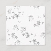 雪片の白黒の写真 予約カード (正面)