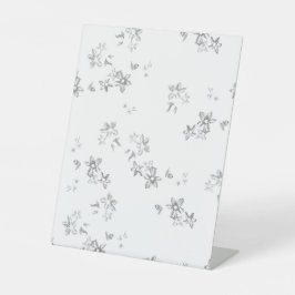 雪片の白黒の写真 台座サイン