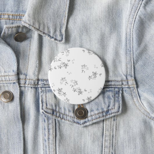 雪片の白黒の写真 缶バッジ (インサイチュ)