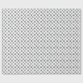 雪片の白黒パターン ラッピングペーパー (フラット)