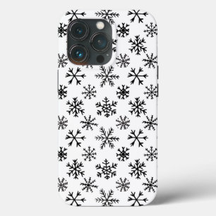 雪片の白黒パターン iPhone 13 PROケース