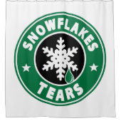 雪片の破損 シャワーカーテン (正面)