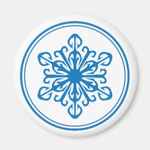 雪片の磁石-青 マグネット