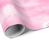 雪片の秋のピンク ラッピングペーパー (ロールコーナー)