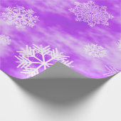 雪片の秋の紫色 ラッピングペーパー (角)