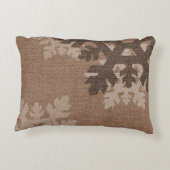 雪片の素朴な家の装飾のフェイクなバーラップのモノグラム アクセントクッション (裏面)