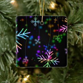 雪片の色 セラミックオーナメント