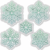 雪片の虹色のウィンターグリーン シール (正面)