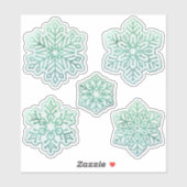 雪片の虹色のウィンターグリーン シール (シート)