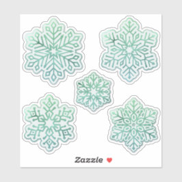 雪片の虹色のウィンターグリーン シール
