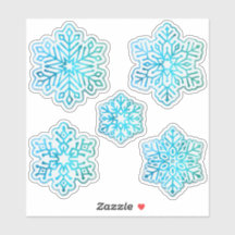 雪片の虹色クール青