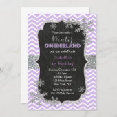 雪片の誕生日の招待状 招待状 (正面/裏面)