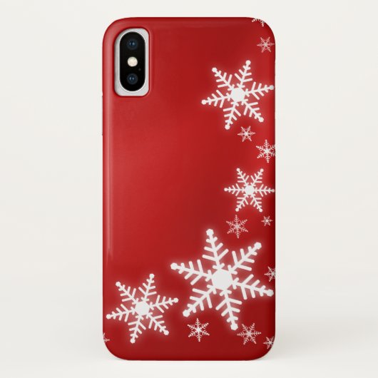 雪片の赤の休日 Case-Mate iPhoneケース (裏面)