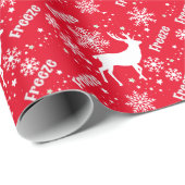 雪片の赤 ラッピングペーパー (ロールコーナー)
