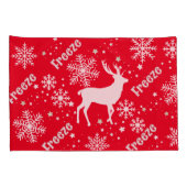 雪片の赤 枕カバー (裏面-右)