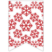 雪片の赤/白のバンティングフラグ バンティングフラッグ (第2の旗)