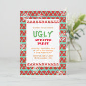 雪片の醜いセータークリスマスパーティー 招待状 (スタンド正面)