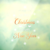 雪片の銅メリークリスマスウィンドウがしがみつく ウィンドウサイン (シート3)