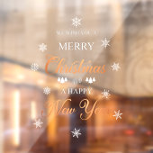 雪片の銅メリークリスマスウィンドウがしがみつく ウィンドウサイン (シート2)