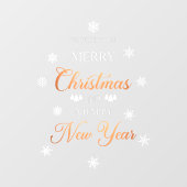 雪片の銅メリークリスマスウィンドウがしがみつく ウィンドウサイン (シート)