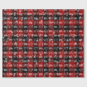 雪片の雪の文字 ラッピングペーパー (フラット)