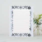 雪片の額縁付き筆記紙 (スタンド正面)