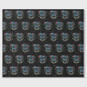 雪片の鹿〔雄ジカの〕枝角 ラッピングペーパー (フラット)