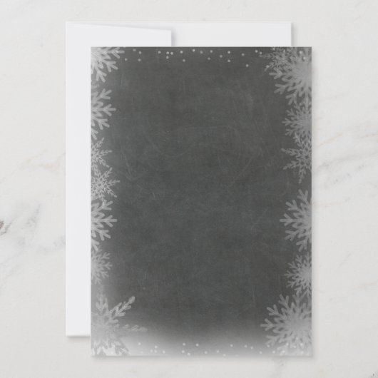 雪片の黒板の性は招待を明らかにします 招待状 (裏面)