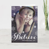 雪片の|折られた休日の挨拶状を信じて下さい シーズンカード (正面)