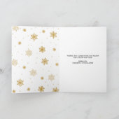 雪片の|折られた休日の挨拶状を信じて下さい シーズンカード (内部)