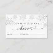 雪片はゲームのカードの数を推測するキス エンクロージャーカード (正面)