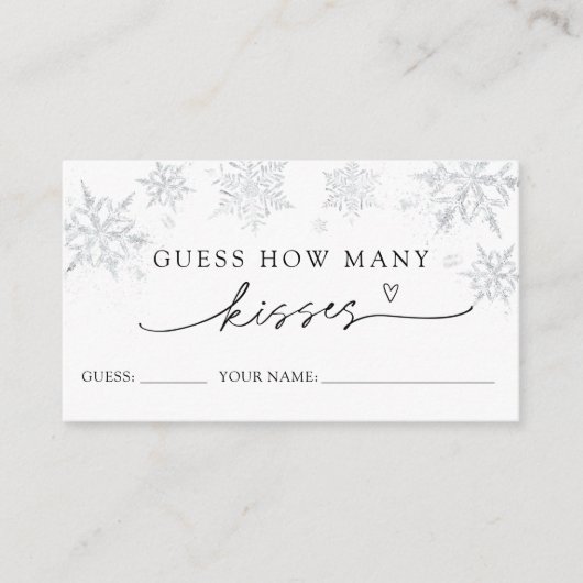 雪片はゲームのカードの数を推測するキス エンクロージャーカード (正面)