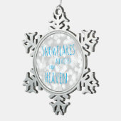 雪片は天国からのキスです スノーフレークピューターオーナメント (右)