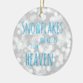 雪片は天国からのキスです セラミックオーナメント (左)