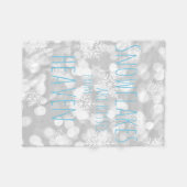 雪片は天国からのキスです フリースブランケット (正面(横))