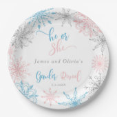 雪片は性別を明らかにする ペーパープレート (正面)