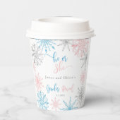 雪片は性別を明らかにする 紙コップ (裏面)