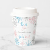 雪片は性別を明らかにする 紙コップ (正面)