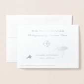 雪片は決して間違った場所で秋を起こさない –  箔カード (裏面封筒付き)