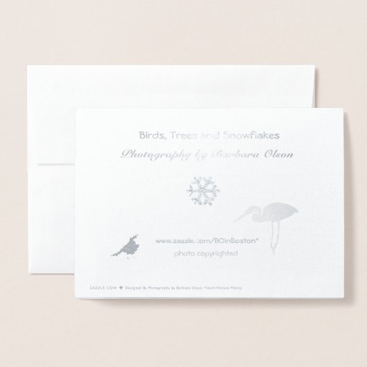 雪片は決して間違った場所で秋を起こさない –  箔カード (裏面封筒付き)