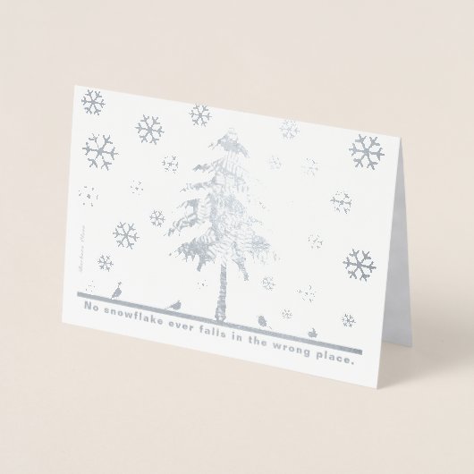 雪片は決して間違った場所で秋を起こさない –  箔カード (正面)