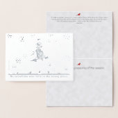 雪片は決して間違った場所で秋を起こさない –  箔カード (ディスプレー)