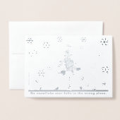 雪片は決して間違った場所で秋を起こさない –  箔カード (封筒付き正面)